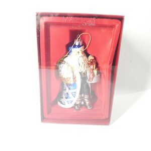 Waterford Marquis Santa With Gifts Blown Glass Christmas Ornament Large 7"